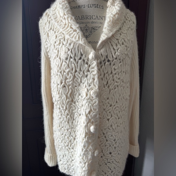 XL Coldwater Creek Wool Rabbit Blend Jacket Cardigan Sweater - Picture 3 of 16